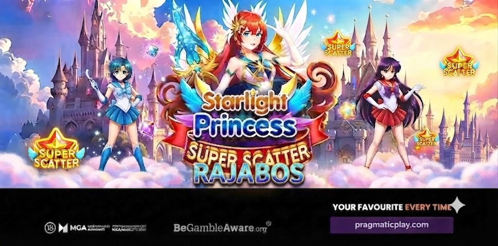 RAJABOS Starlight Princess Super Scatter – Panduan Fitur, RTP, dan Super Scatter