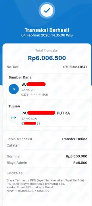 Bukti Transfer