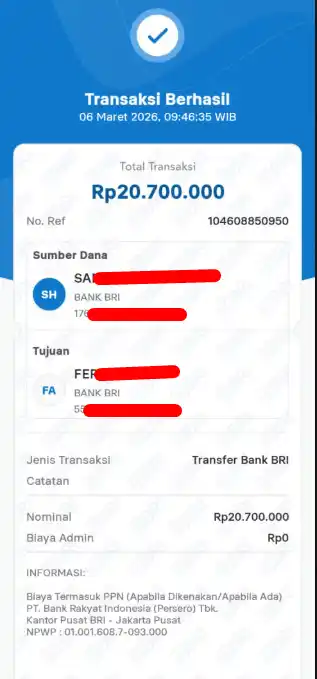 Bukti Transfer
