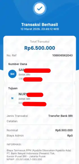 Bukti Transfer