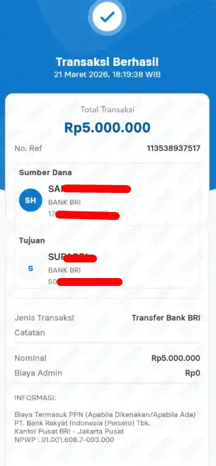 Bukti Transfer