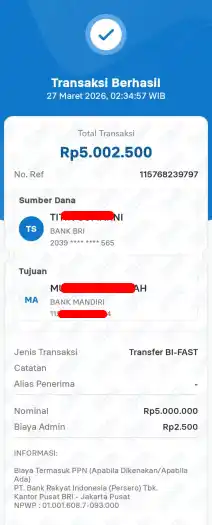 Bukti Transfer