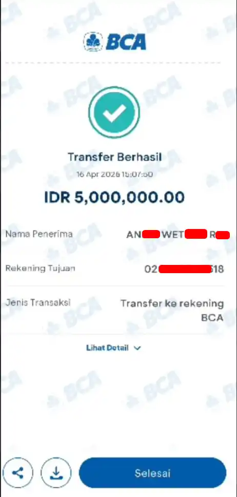 Bukti Transfer