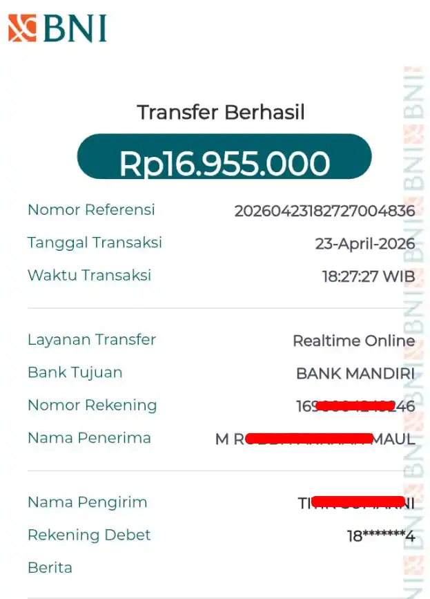 Bukti Transfer