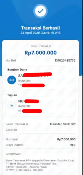 Bukti Transfer