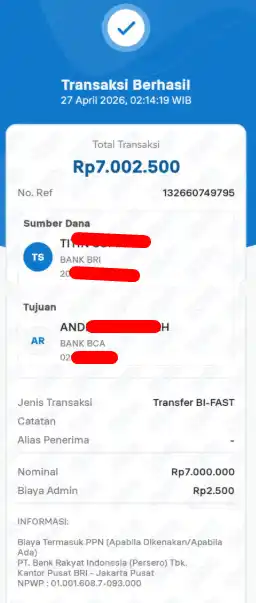 Bukti Transfer