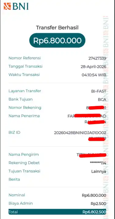 Bukti Transfer