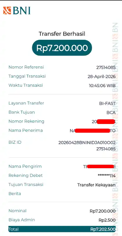 Bukti Transfer
