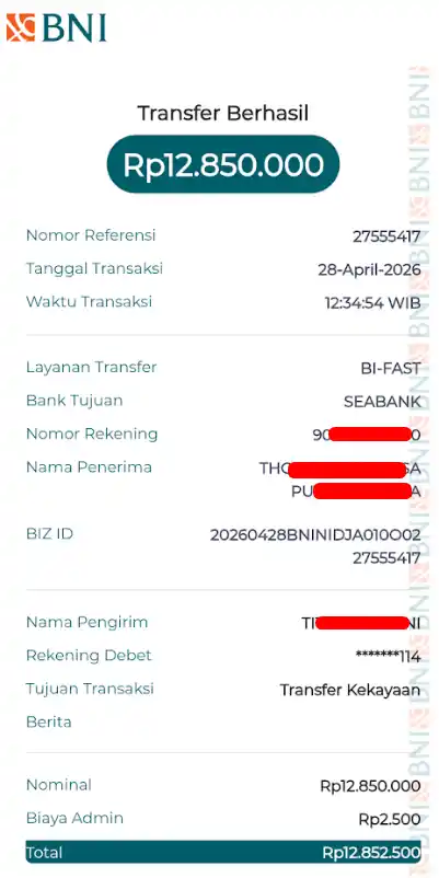 Bukti Transfer