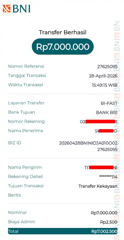 Bukti Transfer