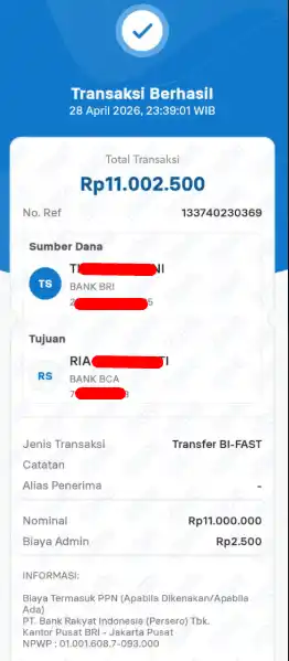 Bukti Transfer