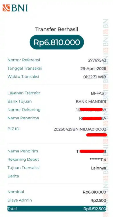 Bukti Transfer