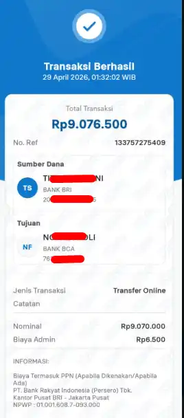 Bukti Transfer
