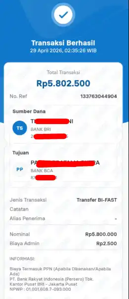 Bukti Transfer