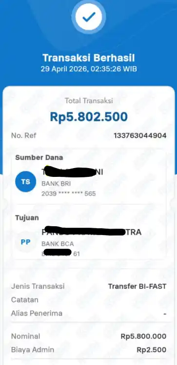 Bukti Transfer