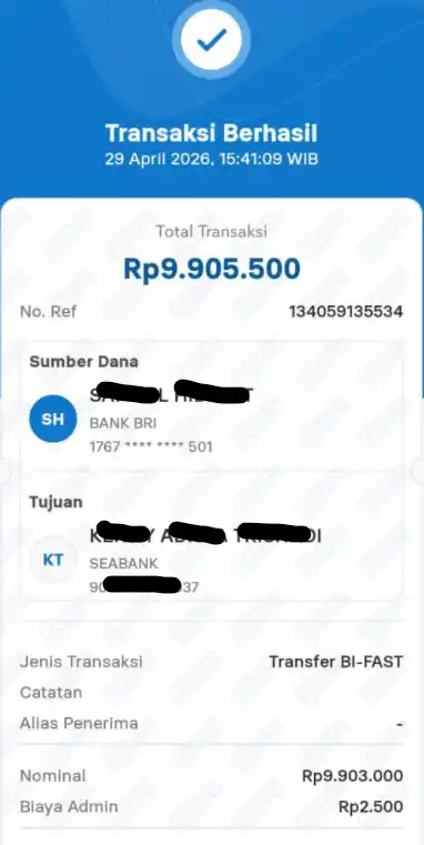 Bukti Transfer