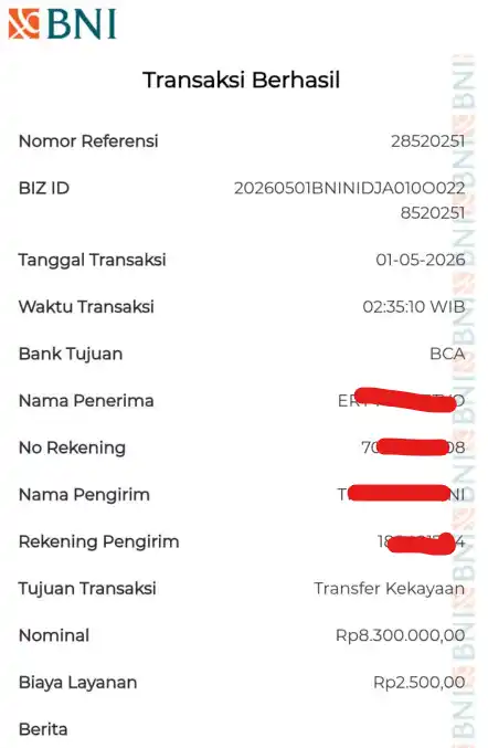Bukti Transfer