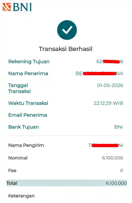Bukti Transfer
