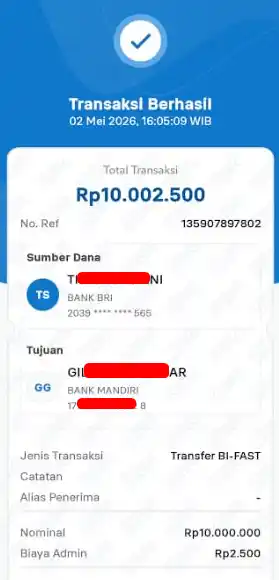 Bukti Transfer
