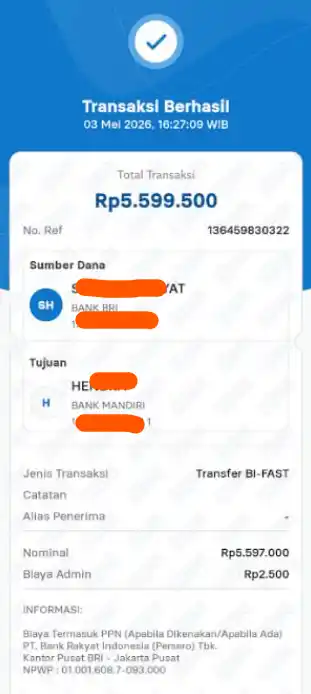Bukti Transfer