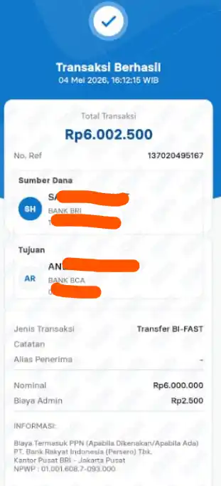 Bukti Transfer