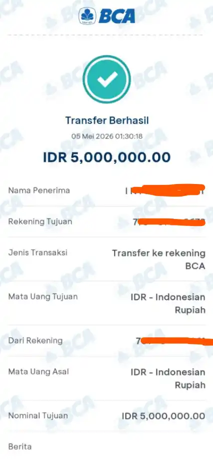 Bukti Transfer