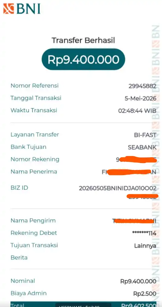 Bukti Transfer