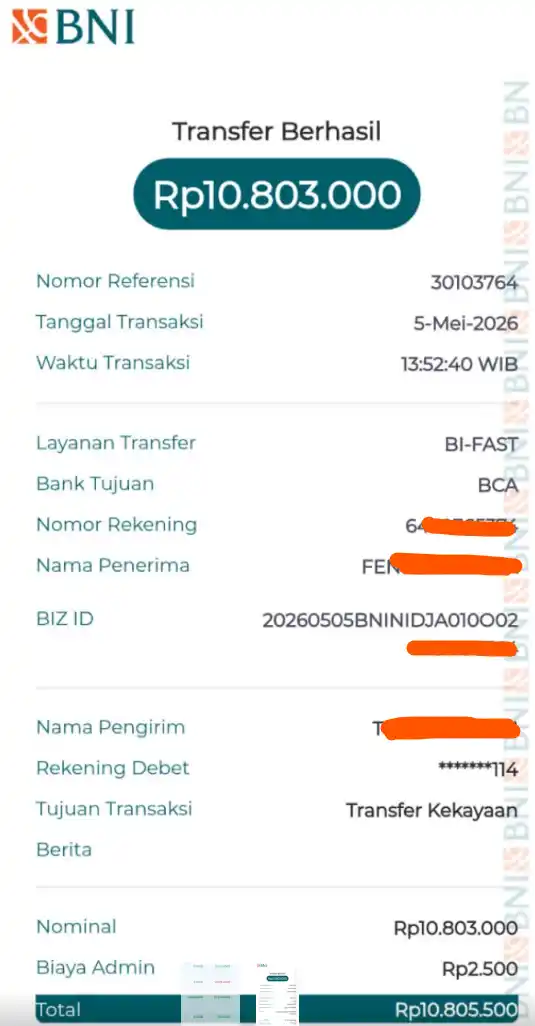 Bukti Transfer
