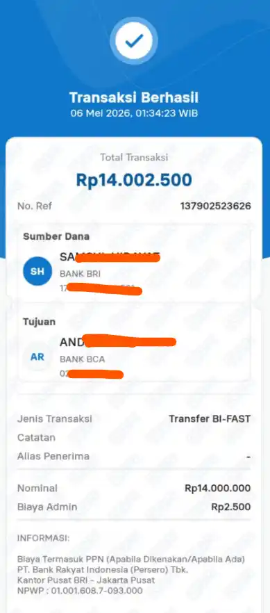 Bukti Transfer