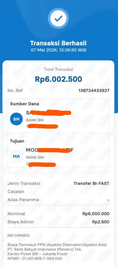 Bukti Transfer