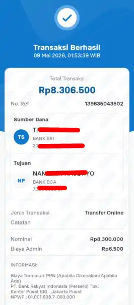 Bukti Transfer