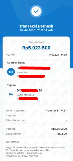 Bukti Transfer