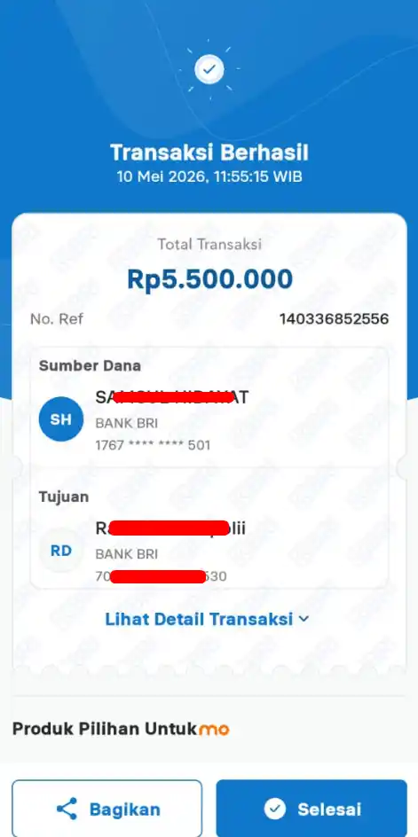 Bukti Transfer