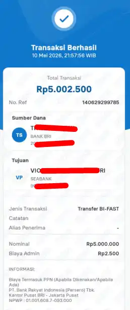 Bukti Transfer