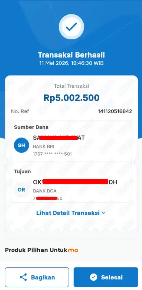 Bukti Transfer