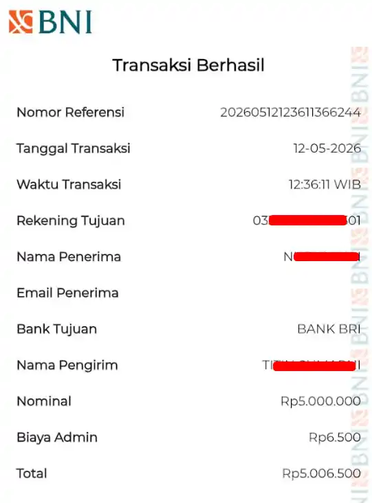 Bukti Transfer