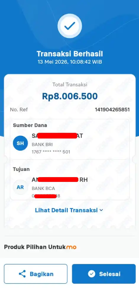 Bukti Transfer