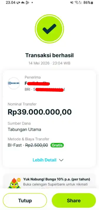 Bukti Transfer