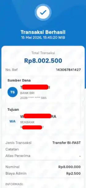 Bukti Transfer