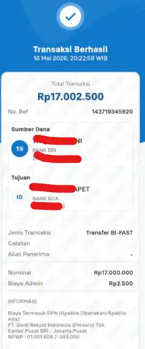Bukti Transfer