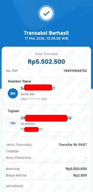 Bukti Transfer