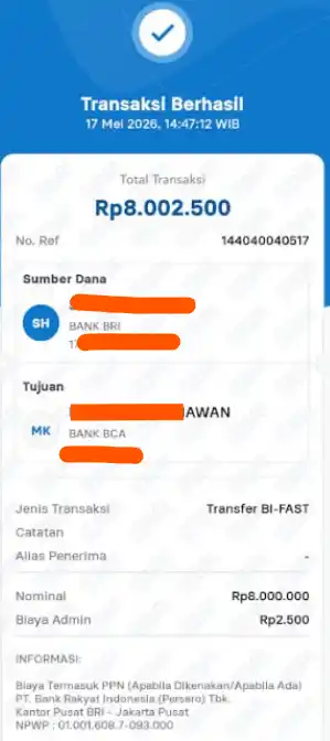 Bukti Transfer