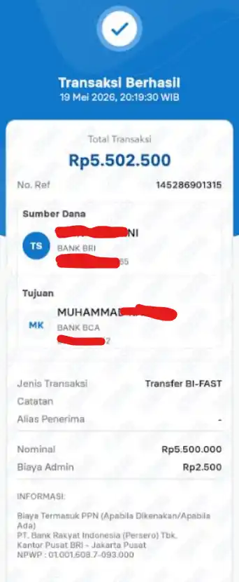 Bukti Transfer
