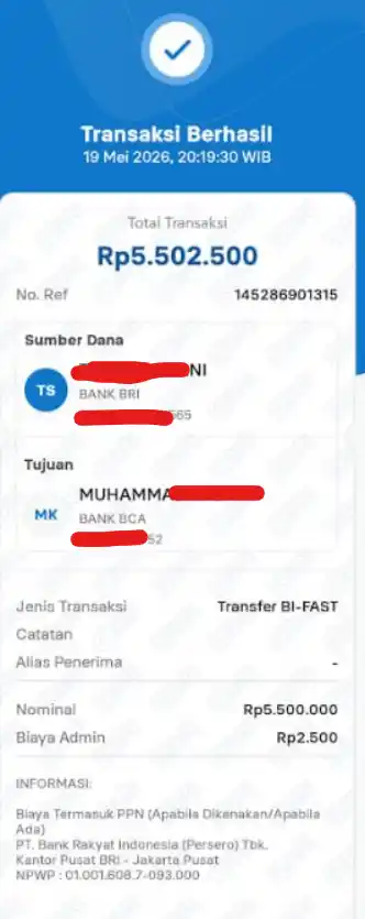 Bukti Transfer