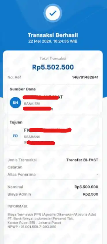 Bukti Transfer