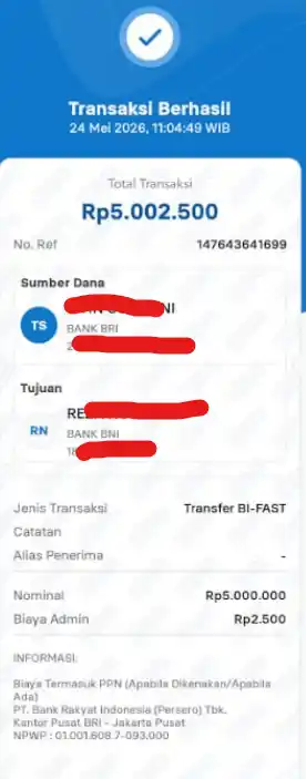 Bukti Transfer