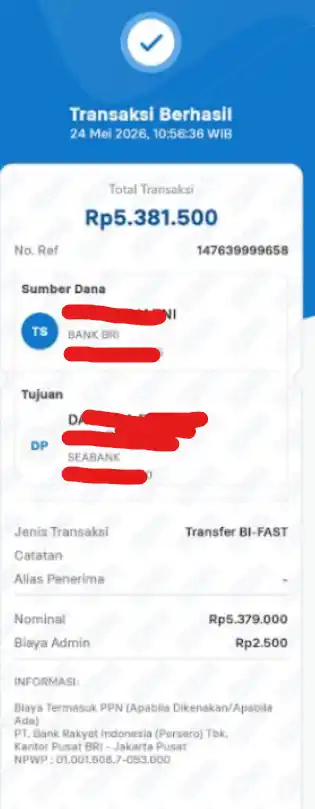 Bukti Transfer