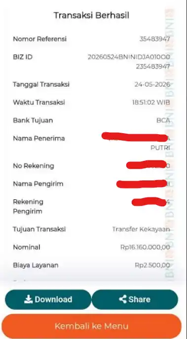 Bukti Transfer