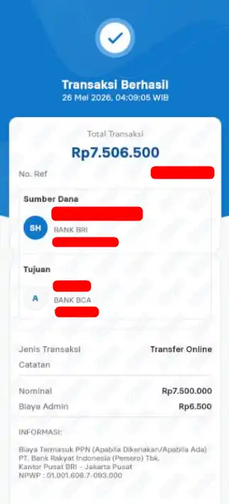 Bukti Transfer