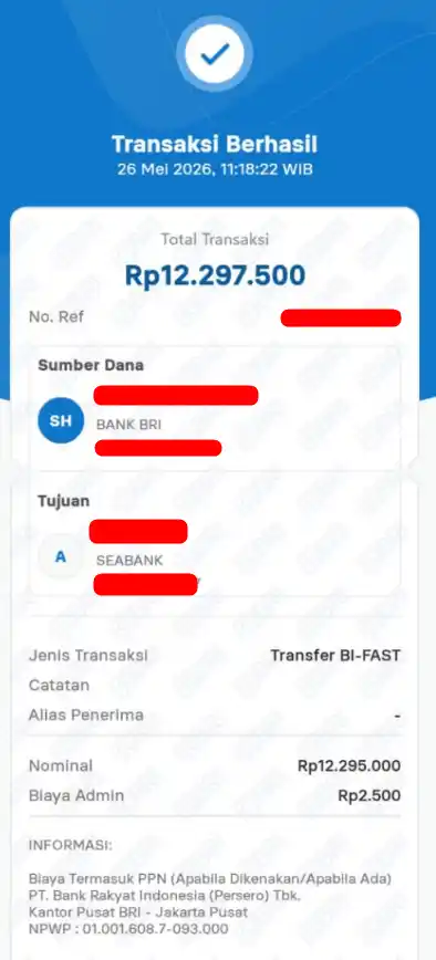 Bukti Transfer